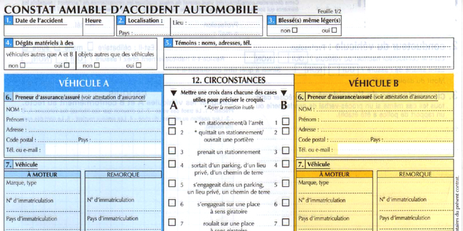 SAVEZ VOUS REMPLIR UN CONSTAT AMIABLE ?